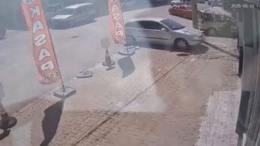 FREN YERİNE GAZA BASINCA KASAP DÜKKANINA DALDI