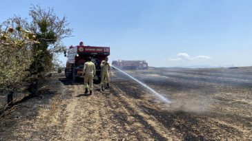 BALYA MAKİNESİ 40 DÖNÜM ARAZİYİ KÜLE ÇEVİRDİ