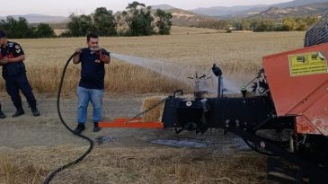 YANGIN TÜPÜ FACİAYI ÖNLEDİ