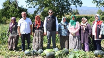 VALİ ASLAN UYGULAMA TARLASINDA İNCELEMELERDE BULUNDU