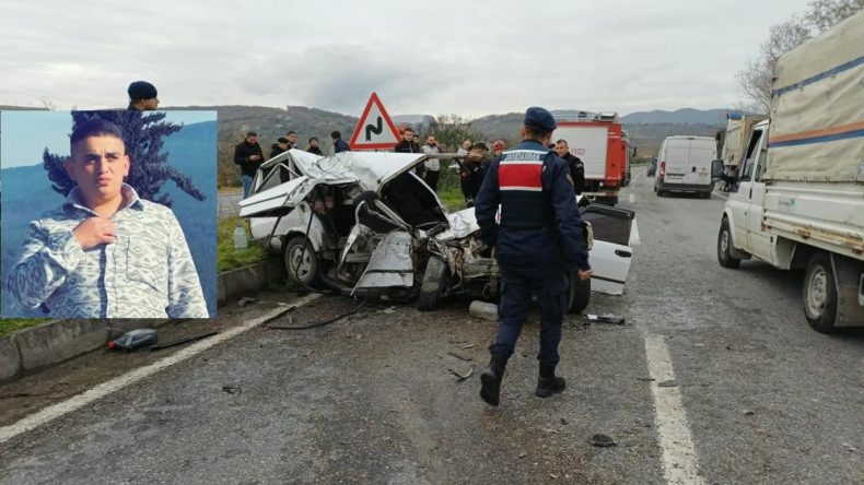 FECİ KAZADA 1 ÖLÜ 2 YARALI