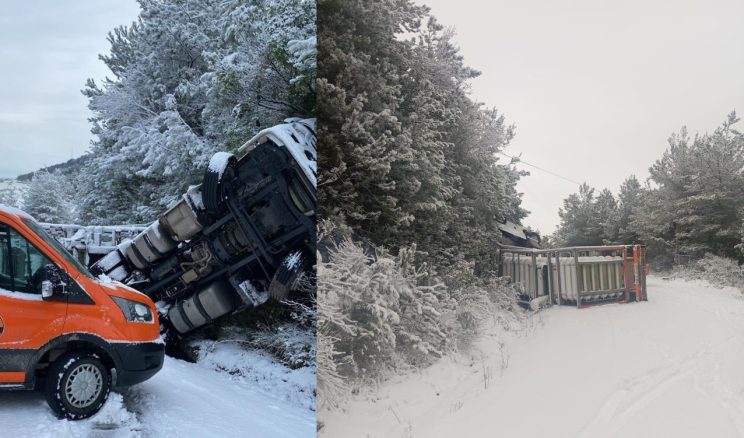 KARGAZ’IN GAZ YÜKLÜ TIRI DEVRİLDİ