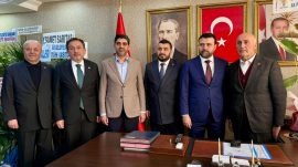 VEKİLLERDEN VE İL BAŞKANINDAN YENİ BAŞKAN KİRMAN’A HAYIRLI OLSUN ZİYARETİ