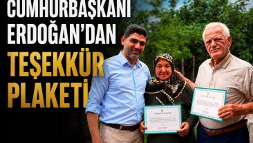 AK PARTİ ÜYELERİNE TEŞEKKÜR PLAKETİ