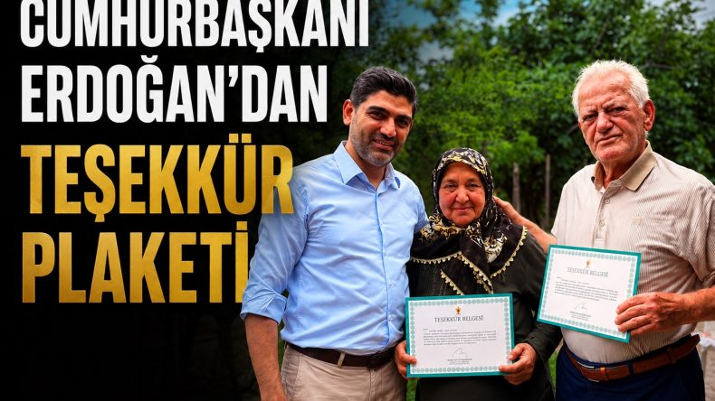 AK PARTİ ÜYELERİNE TEŞEKKÜR PLAKETİ